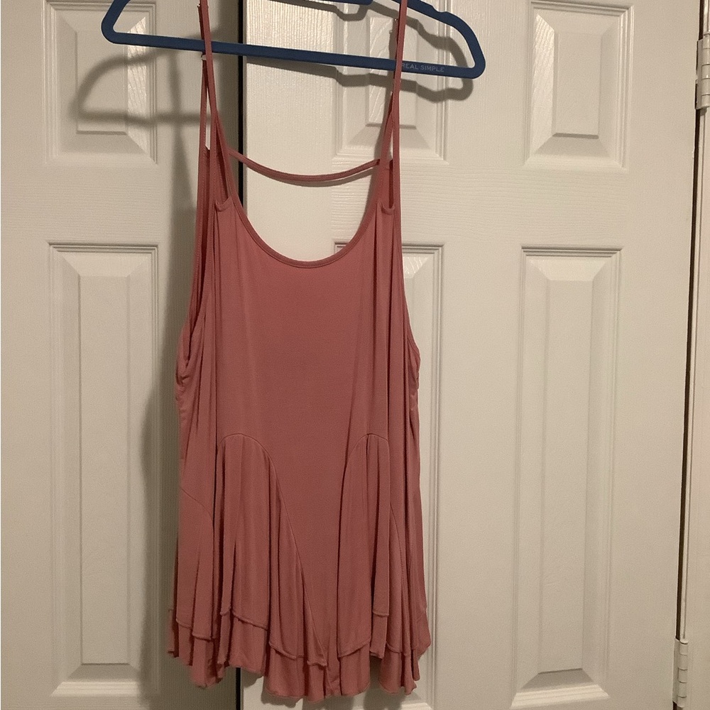 POL Pink Sleeveless Camisole with Pleated Relaxed Style
